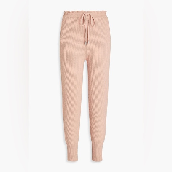 [jonathan simkhai] nina ribbed knit cashmere blend track pants dusk